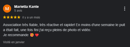 Avis positif sur une association fiable et rapide.